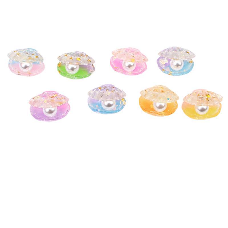 Wholesale Creative Seashells with Pearls Resin Cream Glue Phone Case